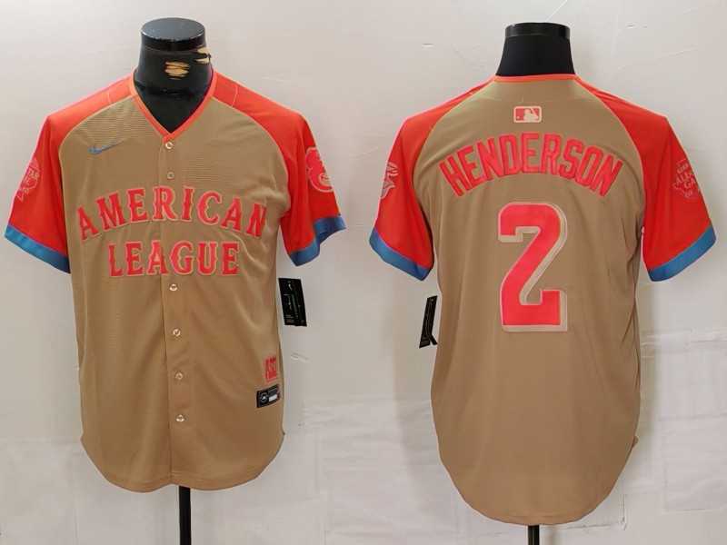 Men%27s Baltimore Orioles #2 Gunnar Henderson Cream 2024 All Star Limited Stitched Jersey